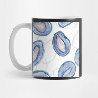 Silver blue geodes / agate slices Mug